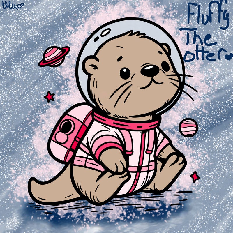 otter in a space suit
