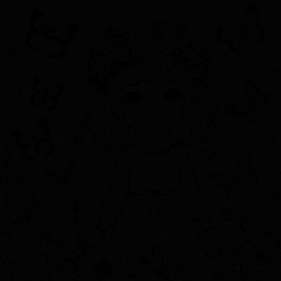 realistic girl surrounded by flowers and butterflies