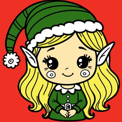 christmas elf girl