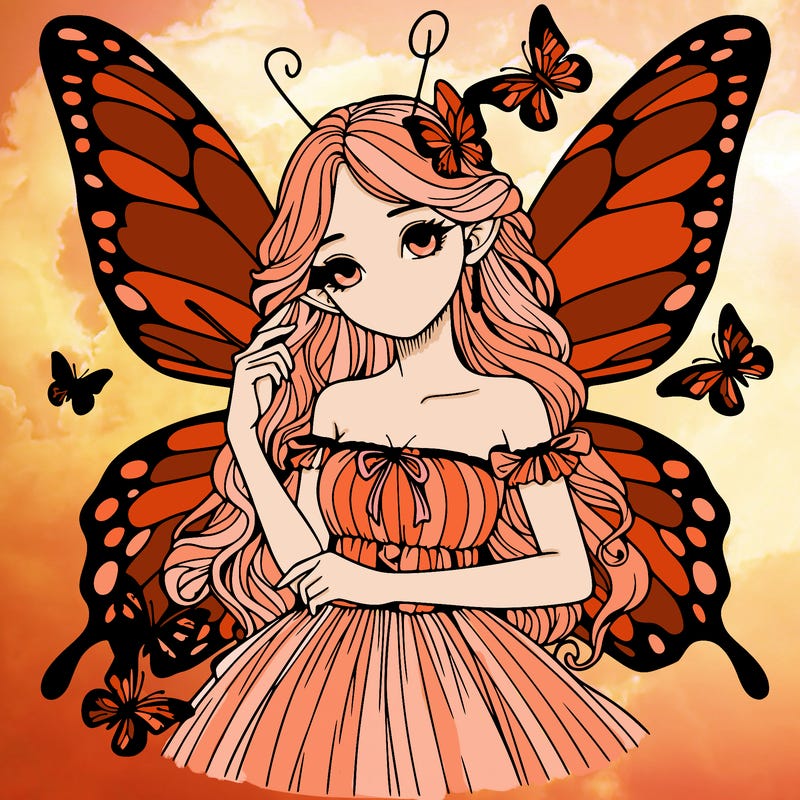 butterfly fairy realistic girl