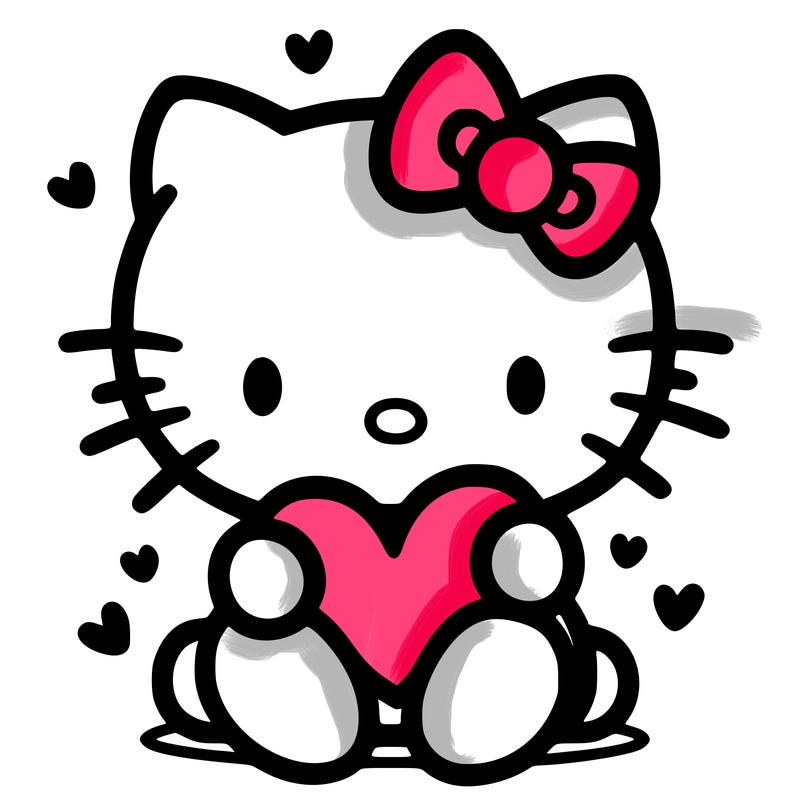 hello kitty with heart