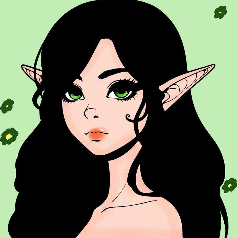 elf girl realistic dark fantasy