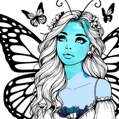 butterfly fairy realistic girl