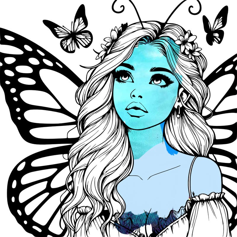 butterfly fairy realistic girl