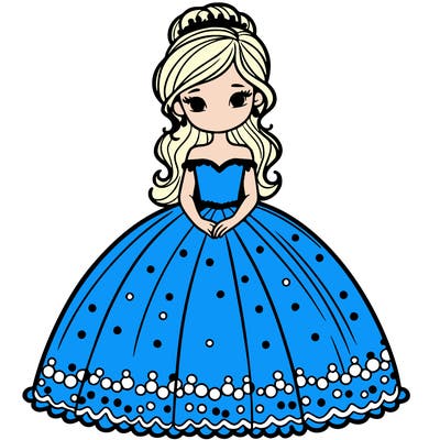 a girl in ball gown