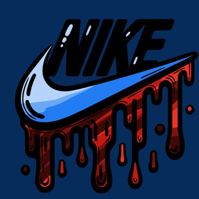 dripping nike logo