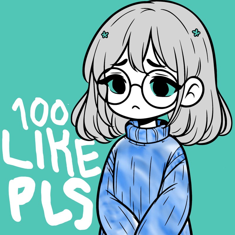 sad girl with glasses in a sweater