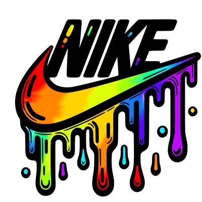 dripping nike logo