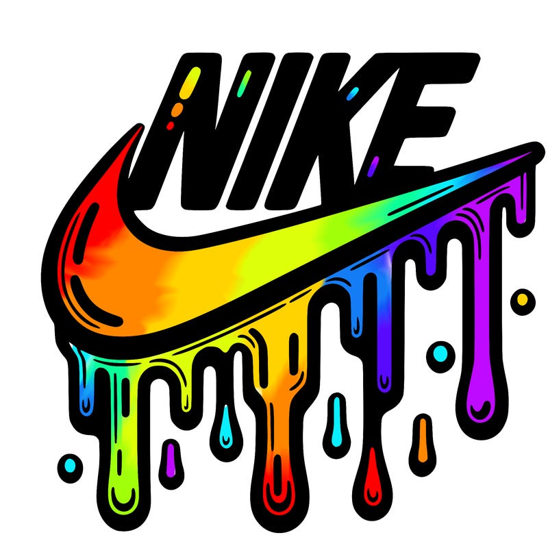 dripping nike logo