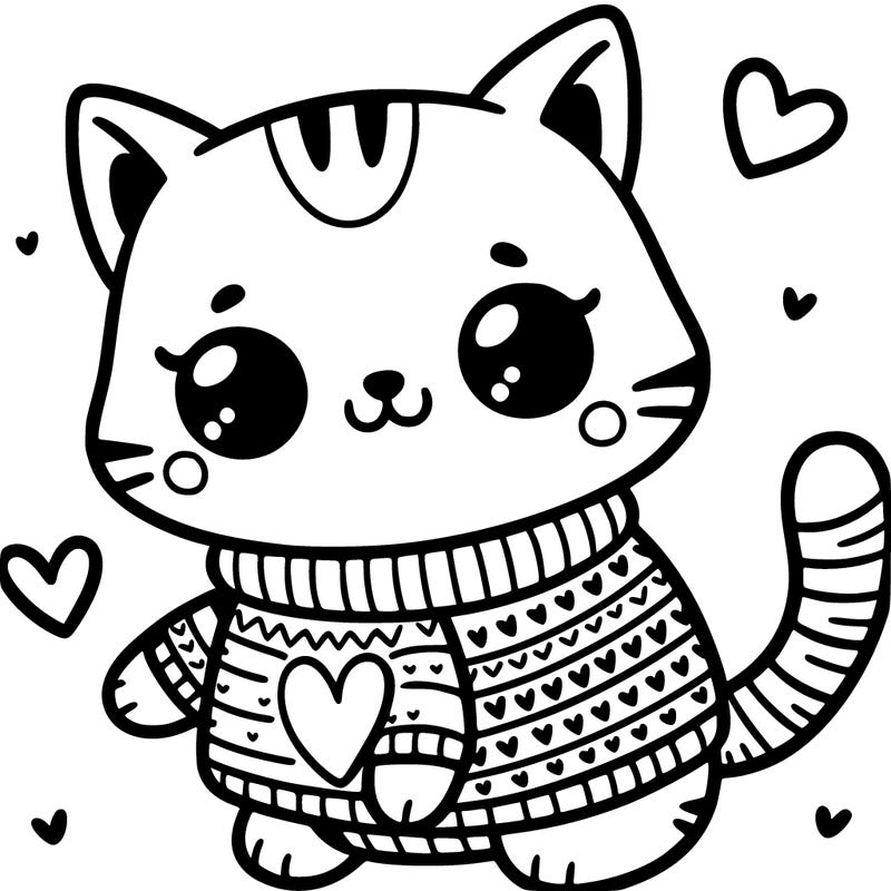 a cute cat with a outfit on with a heart