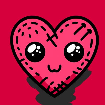 stitched heart ❤️