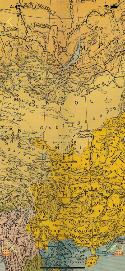 Dostoyevsky - A vintage historical map showing the Russian Empire, Mongolia, and the Chinese Empire.