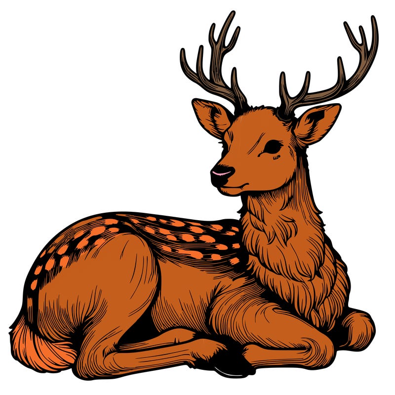 realistic deer with antlers