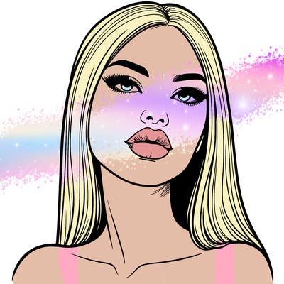 realistic woman with full lips