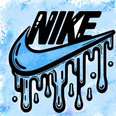 dripping nike logo