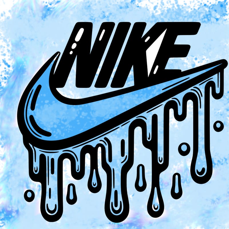 dripping nike logo