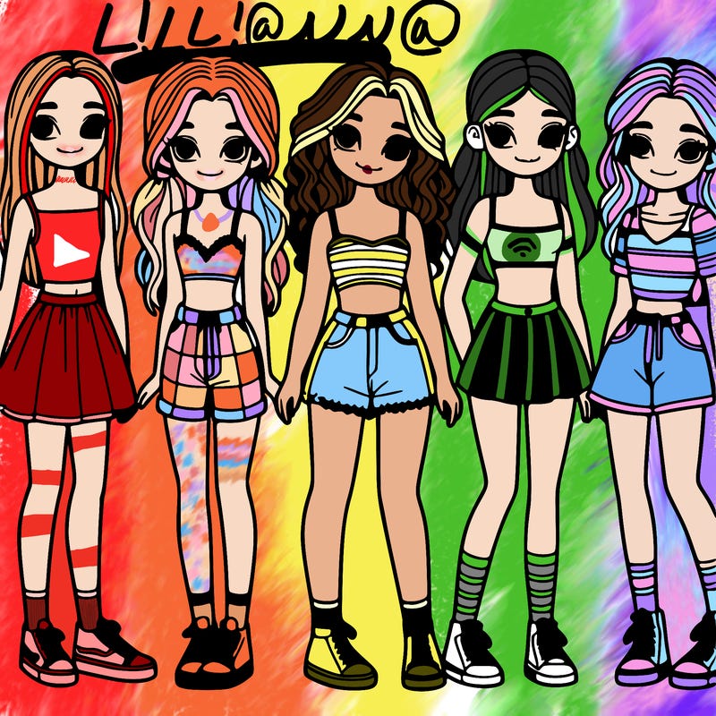 a group of girls all with different body types