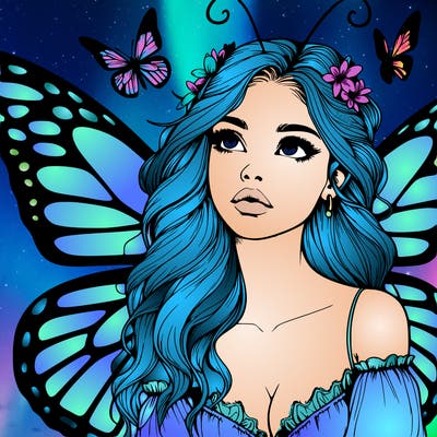 butterfly fairy realistic girl