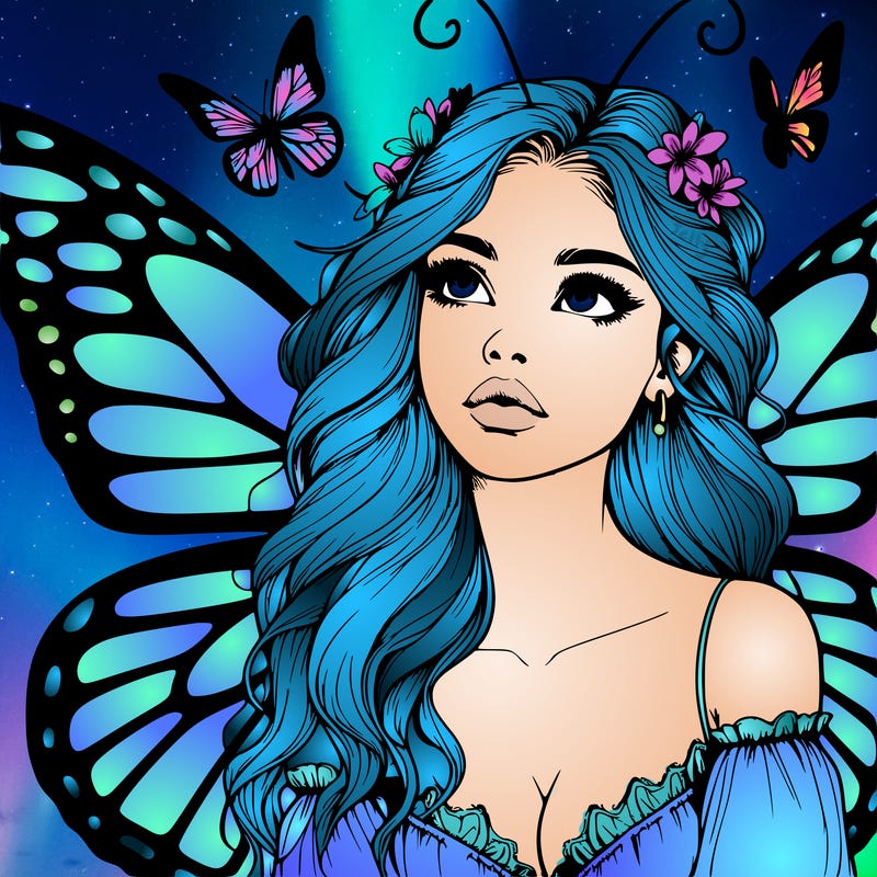 butterfly fairy realistic girl
