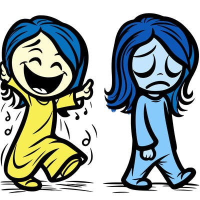 a representation of joy and sadness