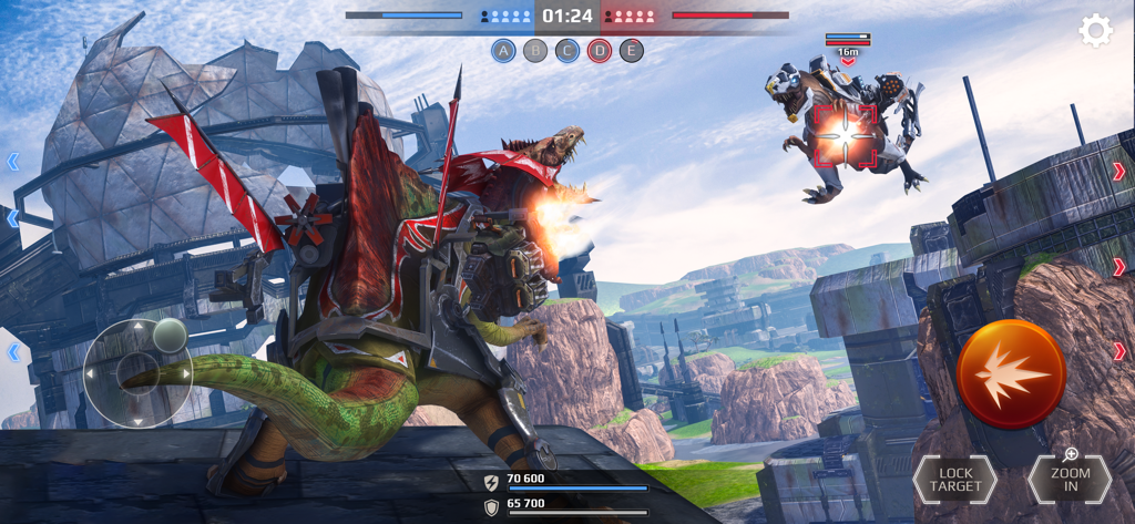 Jurassic Monster World 3D FPS - Mechanized dinosaur battle in a post-apocalyptic arena from Jurassic Monster World 3D FPS