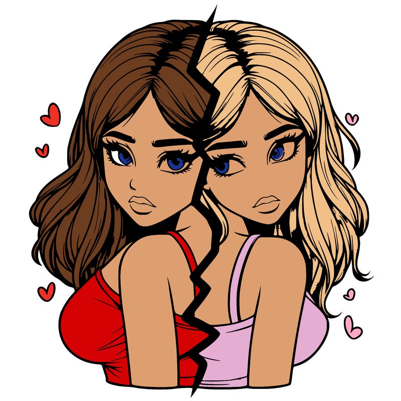 realistic girl split