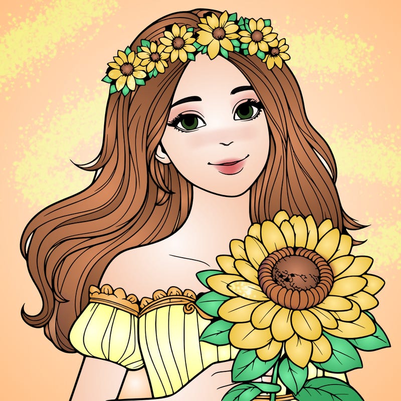 realistic flower princess