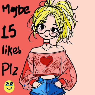 girl with a messy ponytail glasses a baggy crop top and jean shorts