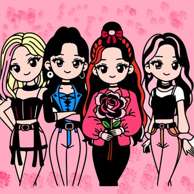 black pink rose jisoo jennie lisa miyeon k-pop