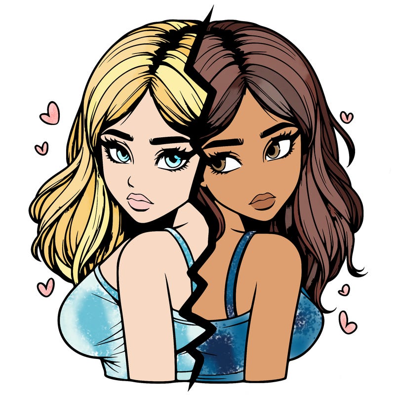 realistic girl split