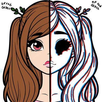 realistic girl split