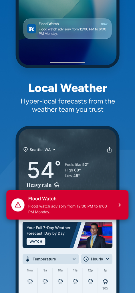 KING 5 News for Seattle/Tacoma - Local weather forecast and flood watch alerts on the KING 5 News app for Seattle