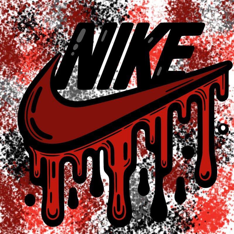 dripping nike logo