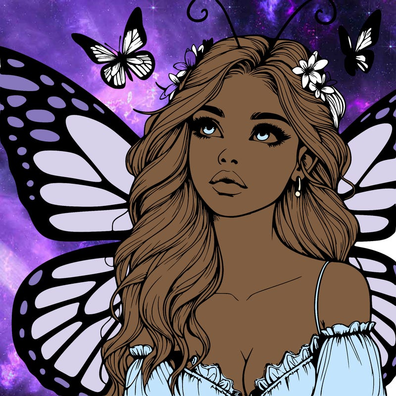 butterfly fairy realistic girl