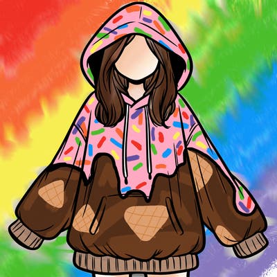 girl in oversized hoodie