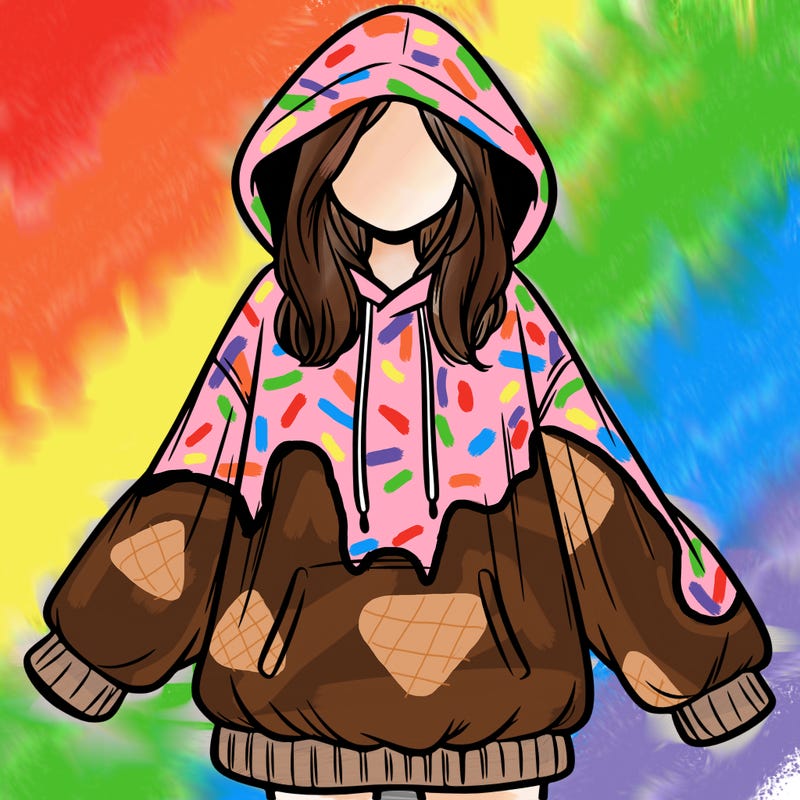 girl in oversized hoodie