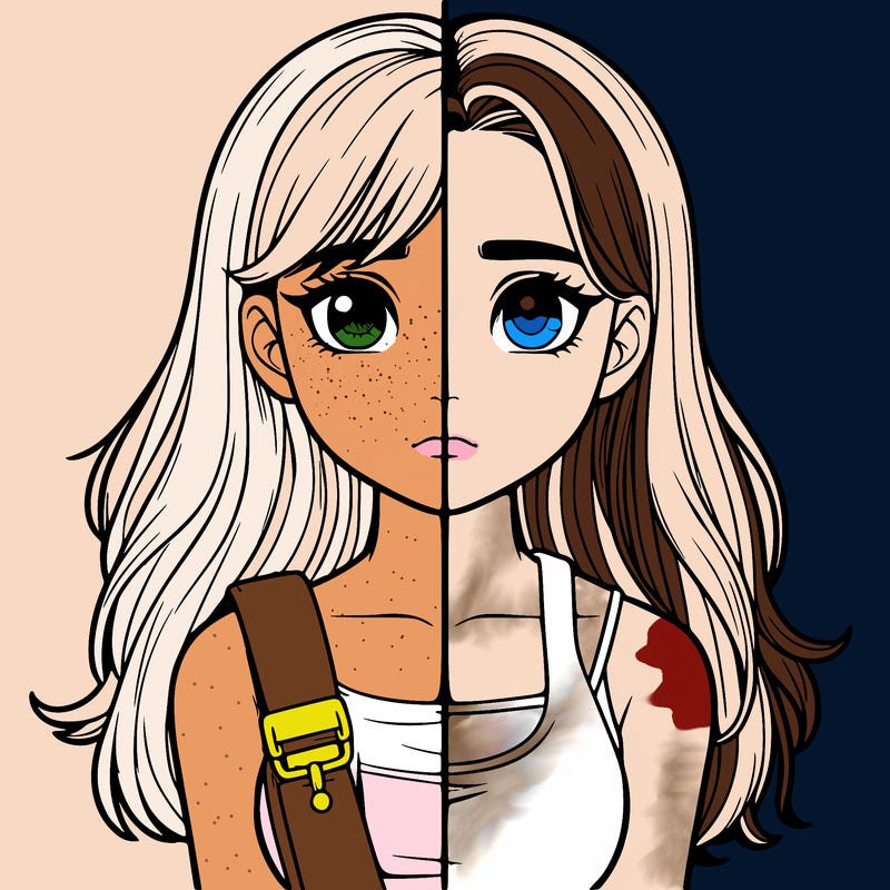 realistic girl split