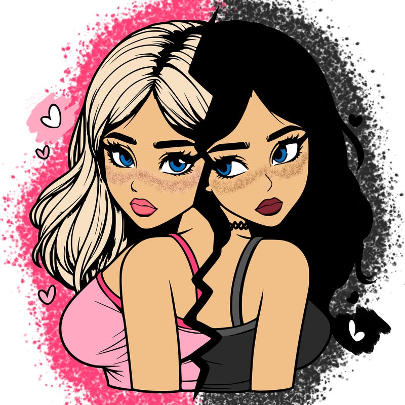 realistic girl split