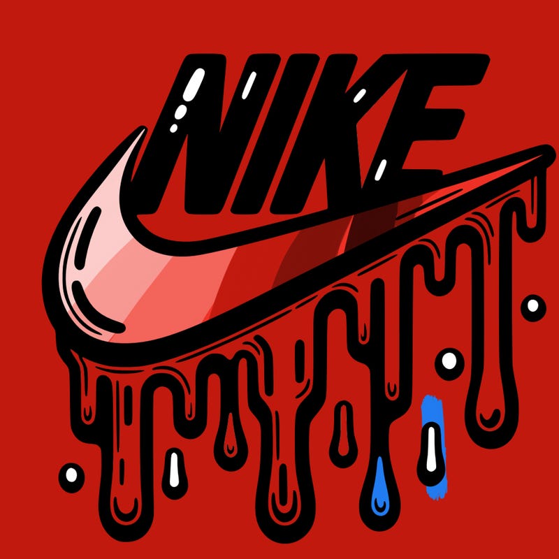 dripping nike logo