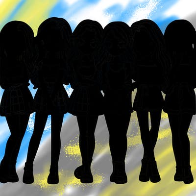 a group of girls realistic