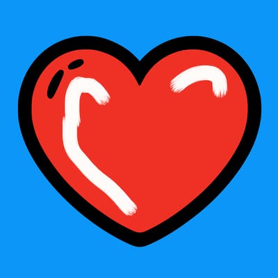 a blank heart
