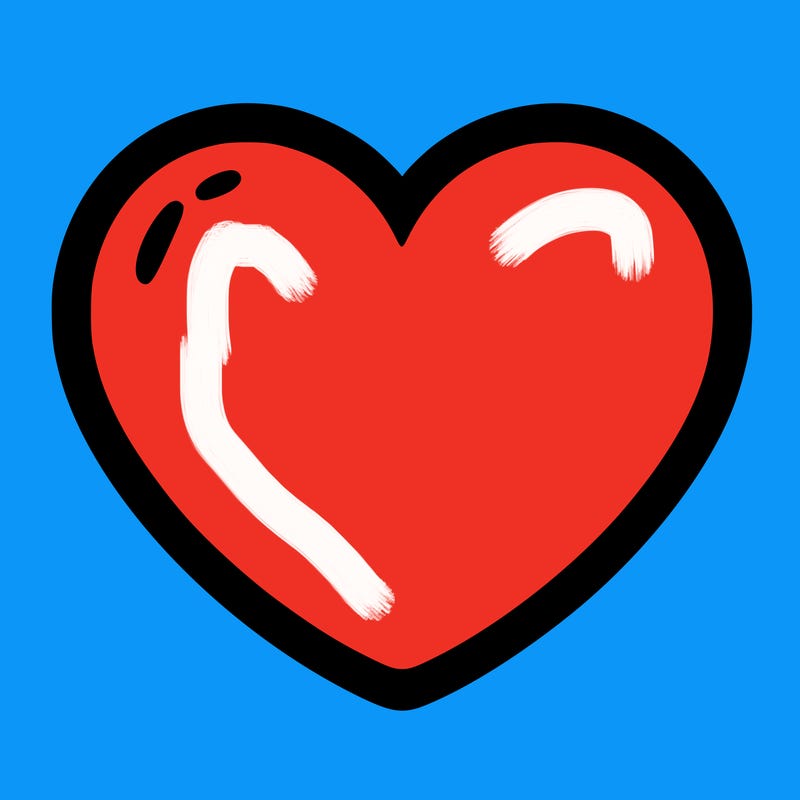a blank heart