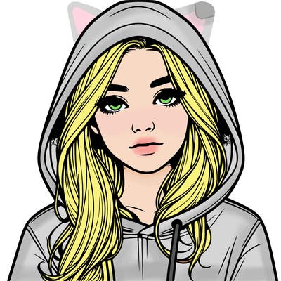 realistic girl with a hoodie