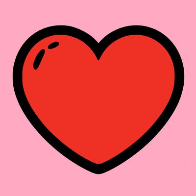 a blank heart