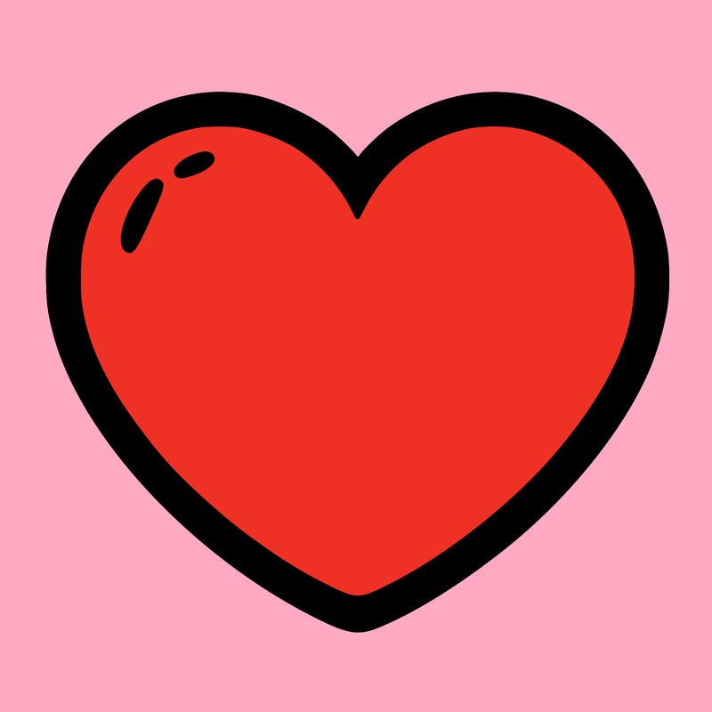 a blank heart