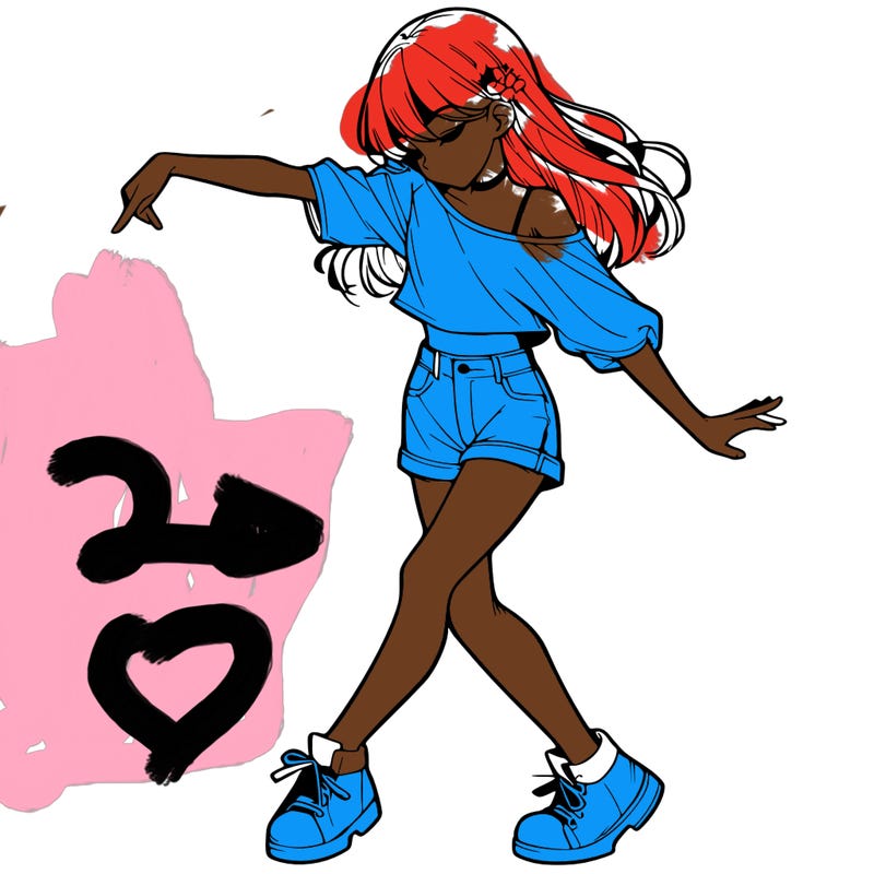 realistic girl danceing