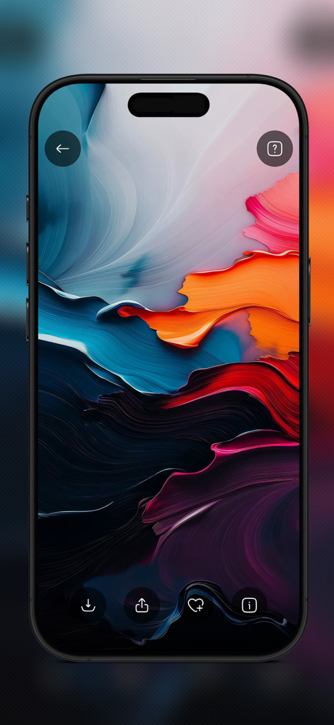 Amoled Wallpapers 4K - HD - iPhone preview of a vibrant abstract 4K wallpaper with paint-like textures