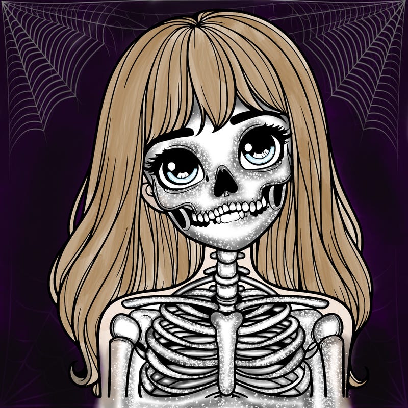 skeleton girl realistic