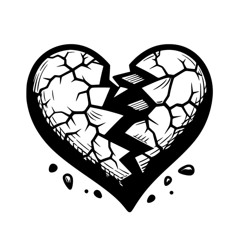 realistic broken heart