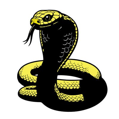 realistic lemon king cobra snake